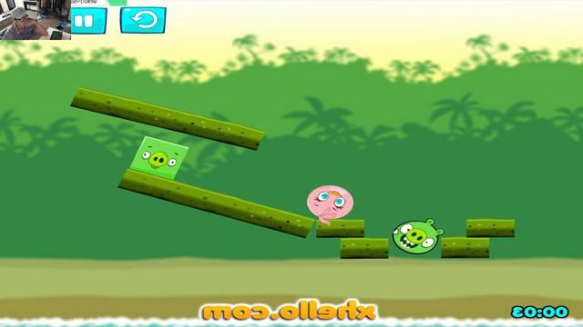 Angry Birds Kick Piggies - SQUARE PIGGIES SAVE STELLA FROM ROUND PIGGIES! смотреть онлайн