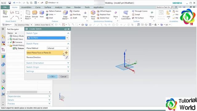Siemens NX10 Tutorial 15: Basic Sketch Creation - Create A Sketch