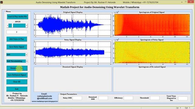 Audio Noise Reduction Using Wavelet Transform Matlab Project with Code смотреть онлайн