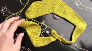 Росток крючком. Столбиками без накида. Реглан сверху