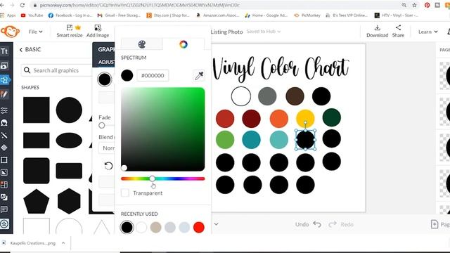 How To Make a Professional Vinyl Color Chart for Etsy Shop or Website Using Picmonkey смотреть онлайн