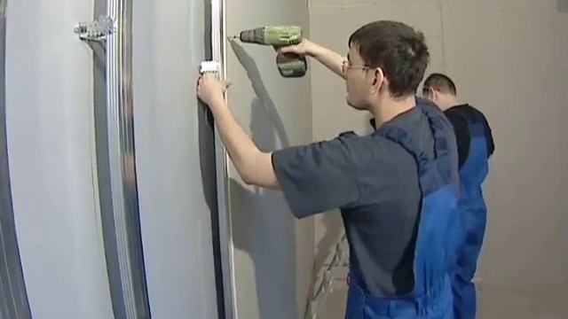Установка профилей и монтаж гипсокартона