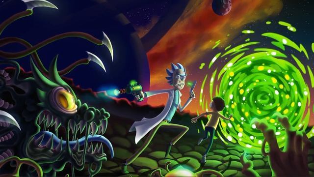 Рик и Морти Драпают от Монстра в Портал – Живые Обои Rick and Morty - Live Wallpaper смотреть онлайн