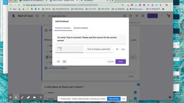 Google Forms - Descriptive Feedback in a Multiple Choice Quiz смотреть онлайн