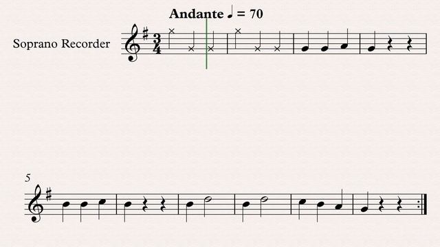 В.Блага "Чудак" видео-минусовка и ноты для блокфлейты, темп 70 смотреть онлайн