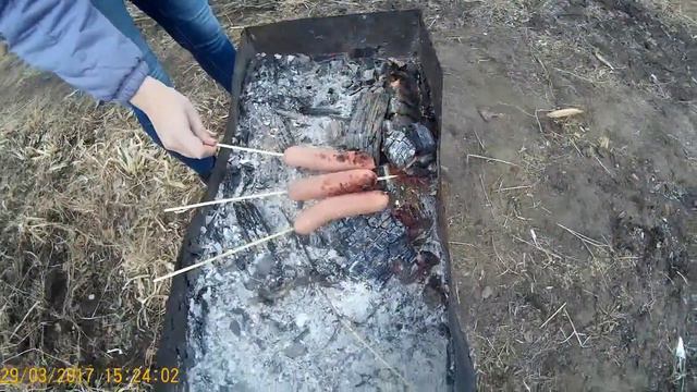 VLOG на даче /жарим сосиски/сжигаем бумагу/собачка/ смотреть онлайн