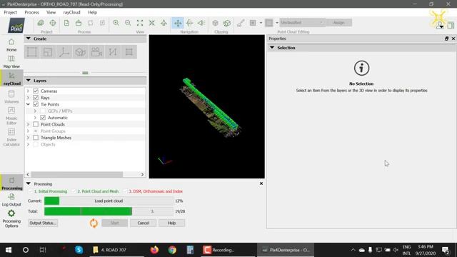 PIX 4D Mapper - Road Orthophoto, DSM, DEM Processing Drone Image Using Pix4D Mapper