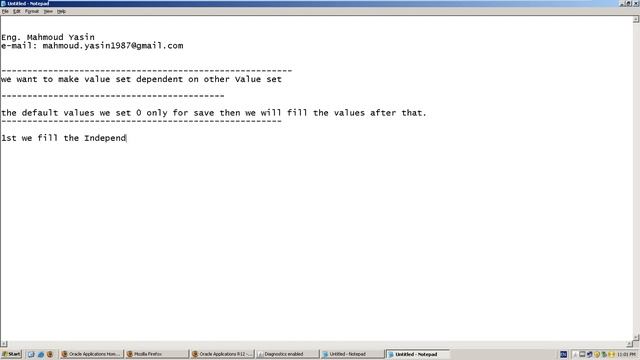 Oracle E business Suite dependent value set смотреть онлайн