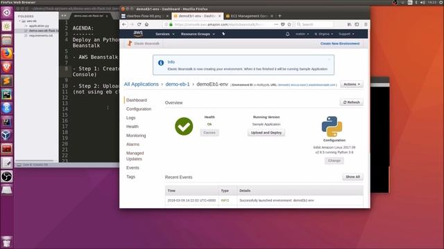 Deploying Flask Application on AWS Elastic Beanstalk смотреть онлайн