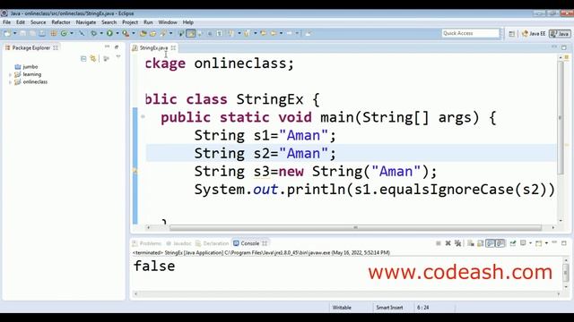 Java String equalsIgnoreCase() Method | equalsignorecase method in java example смотреть онлайн