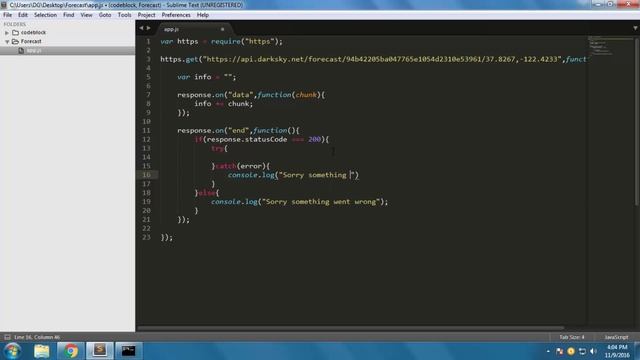 FORECAST API | NODE.JS | PART 1 |COMMAND LINE APPLICATION смотреть онлайн