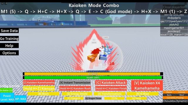 Roblox Dragon Ball R: Revamped (Base mode combo and Kaioken mode combo) смотреть онлайн