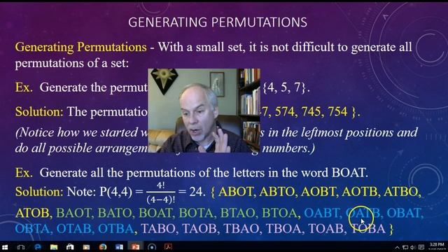 Section 6.6 Generating Permutations and Combinations смотреть онлайн