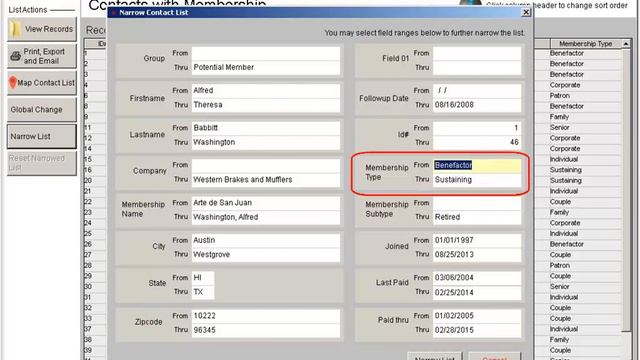 Narrowing a Contact List in PastPerfect 5.0 смотреть онлайн
