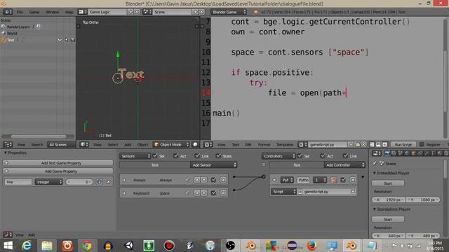 UPBGE - Reading Dialogue Lines From Text File Python смотреть онлайн
