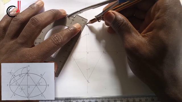 approximate method of drawing an ELLIPSE/ ellipse by four centre method/ ellipse engineering drawin смотреть онлайн
