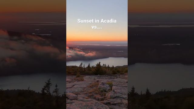 Sunset vs Sunrise in Acadia National Park at Cadillac Mountain. Which would you choose? #acadia смотреть онлайн