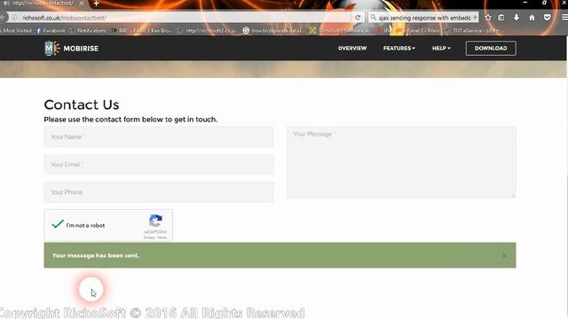 Mobirise Contact Form with reCaptcha2 using PHP FormMail смотреть онлайн