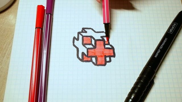 Как нарисовать фломастерами объемный крест? смотреть онлайн