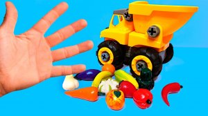 Песенка про пальчики, учим названия овощей и фруктов, развивающее видео для дете.mp4