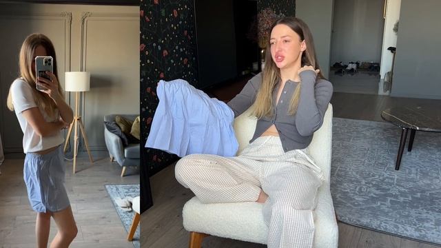 VLOG25 распаковка с примеркой MANGO/UNIQLO образы на весну/лето 2023 смотреть онлайн