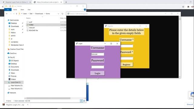 Register Login Form in Python with source code | Source Code & Projects смотреть онлайн