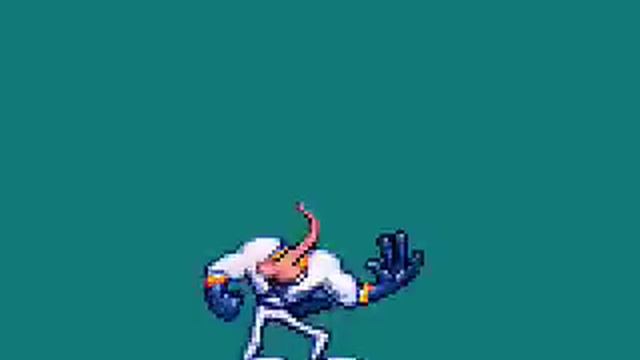 Earthworm Jim in game and cutscene animation смотреть онлайн