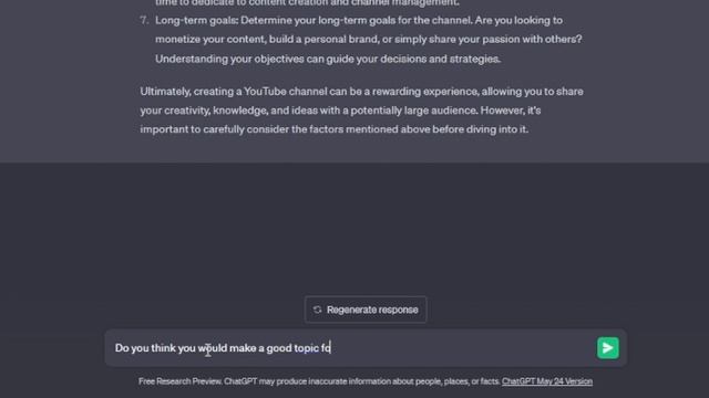 What happens when I ask ChatGPT if I should start a YouTube channel? смотреть онлайн
