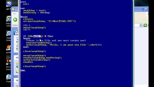 Turbo Pascal: File IO смотреть онлайн