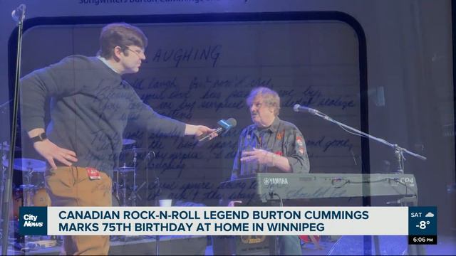 Burton Cummings celebrates 75th birthday in Winnipeg at namesake venue смотреть онлайн
