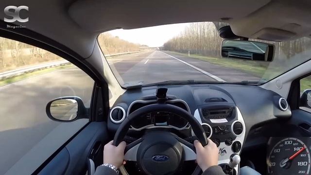 Ford Ka 1.2 (2015) on German Autobahn - POV Top Speed Drive смотреть онлайн