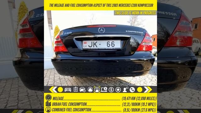 2003 Mercedes-Benz E200 Kompressor Specification, Price And Performance Stats Video (No Commentary)