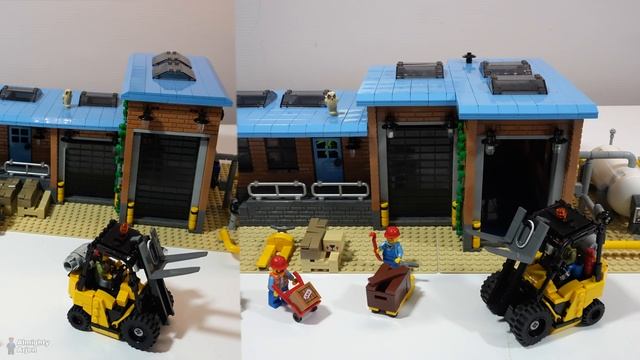 Automated lego train container terminal E35: cargo center MOC смотреть онлайн