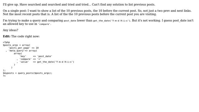 Wordpress: Get previous posts list смотреть онлайн
