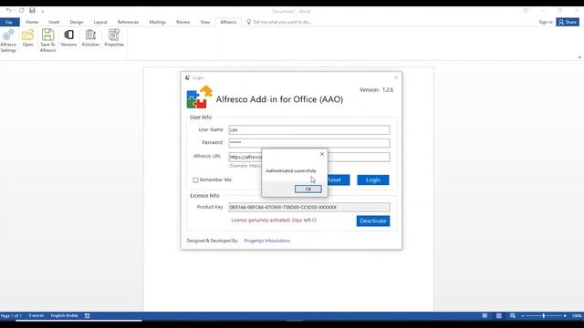 Microsoft Outlook and Office Add-in for Alfresco смотреть онлайн