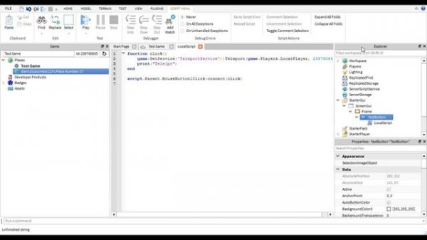 ROBLOX Tutorial - How to teleport one place to another.