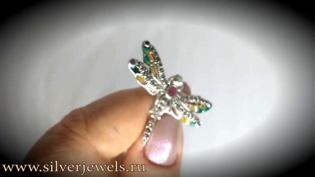 Обзор серебряных украшений. Серебряные броши с натуральными камнями, Таиланд, магазин Сильверджевел смотреть онлайн