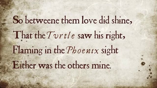 Shakespeare's 'The Phoenix and Turtle' read by OÁC / Music: W. Byrd - ar.de.en.es.fr.it.pt.ru subs смотреть онлайн
