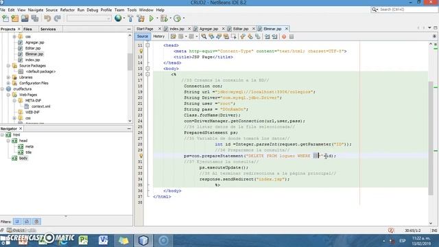 JAVA WEB CRUD MYSQL смотреть онлайн
