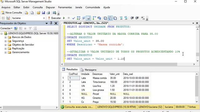 SQL Banco de Dados: Instrução UPDATE - exemplo 2 | Curso Online Gratuito - Vaz-e-Zapparolli смотреть онлайн