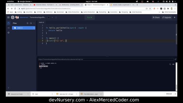 AM Coder - Programming in Rust - #3 - Arrays, Vectors, Tuples, HashMaps, Functions, Traits/OOP смотреть онлайн