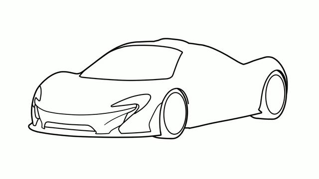 How to draw a MCLAREN P1 / drawing McLaren P1 2011 sports car смотреть онлайн