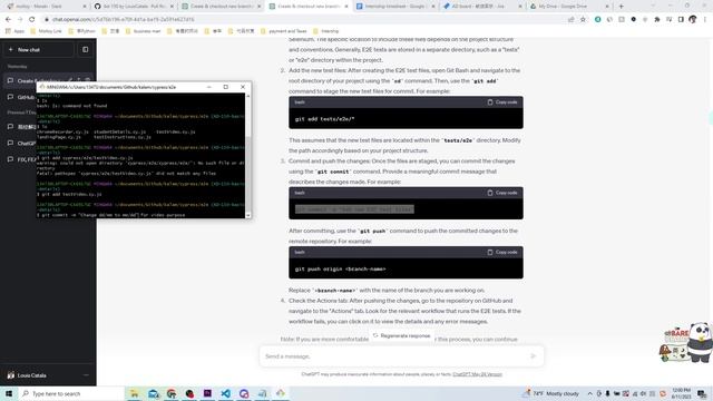 [git bash] Commit -m and push + push -u + github action test fails because of test file's changes смотреть онлайн