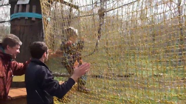 Аттракционы для детей, Веревочный парк, Троллей, видео для девочек смотреть онлайн