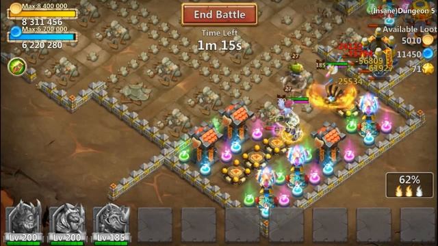Ghoulem, Anubis and Rockno SOLO Dungeon 5(1-5) 3flame Without Spells Castle Clash смотреть онлайн