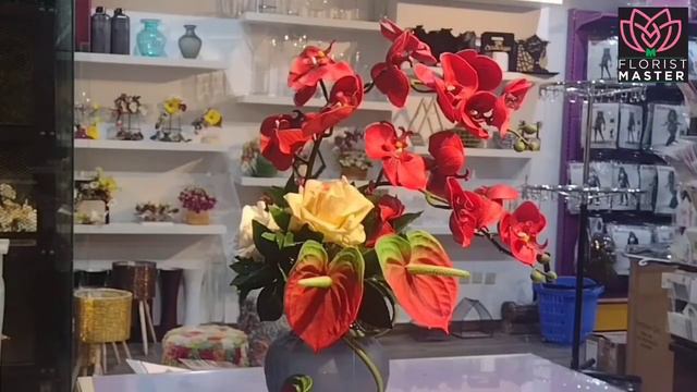 HOW TO MAKE FLOWER VASE USING ARTIFICIAL FLOWER смотреть онлайн