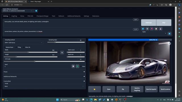 Генерируем автомобили в Stable Diffusion