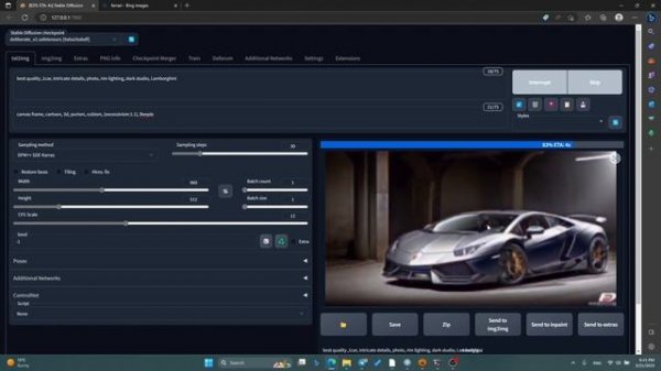Генерируем автомобили в Stable Diffusion