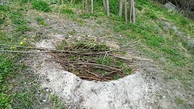 Подготовка костровой ямы на скорую руку для садового мусора смотреть онлайн