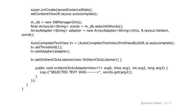 Android : How to get text from AutoCompleteTextView? смотреть онлайн